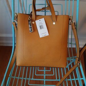 NWT Steve Madden Mustard Shopper Handbag with Shoulder Strap